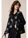 Xandra Black Jacquard Cheongsam Vest