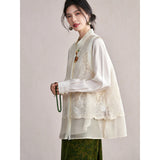 Lady Beige Lace Cheongsam Vest
