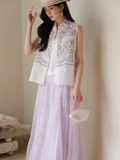 Grande 2-Piece Light Purple Silk Cheongsam Top