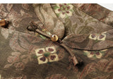 Celeste 2-Piece Yellow Coffee Jacquard Top Cheongsam
