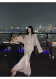 Acme Tailored Velvet Qipao Jacket Cheongsam Sequin Lace Two-Piece Set