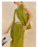 Celosia Good-Looking Embroidery Qipao Cheongsam Two Piece