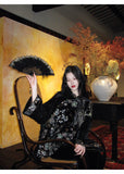 Chiffon Unique Embroidered Velvet Cheongsam Qipao Jacket