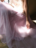 Lena Light Taro Purple Cheongsam Skirt