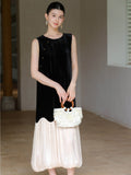 Jessamine Smoky Black Silk Cheongsam Dress