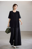 Crescendo Light Taro Purple Wide-Leg Casual Pants Cheongsam