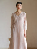 Giselle 2-Piece Ceramic Pink Top and Pants Cheongsam