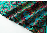 Jonquil Blue-Green Print Cheongsam Top