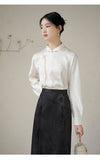 Fuchsia 2-Piece Sandalwood Short Coat Skirt Cheongsam