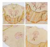Sabrina 2-Piece Embroidered Shawl Cheongsam Set