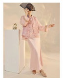 Nina 2-Piece Pink Embroidered Cheongsam Set