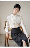 Fuchsia 2-Piece Sandalwood Short Coat Skirt Cheongsam