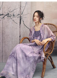 Poppy Light Tulle Purple Cheongsam Dress