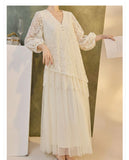 Thea Lace Embroidered Cheongsam Dress