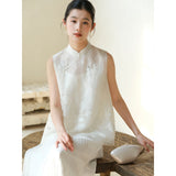 Muse 2-Piece Embroidered Mulberry Silk Cheongsam Top