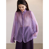 Beatrix Fairy White Semi-Transparent Cheongsam Top