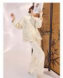 Allegro Lace Embroidered Winter Cheongsam Coat