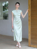 Regent Jade Green Jacquard Cheongsam Dress