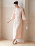 Heloise Cherry Blossom Asymmetrical Cheongsam Dress
