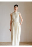 Unakite Clear Apricot Jacquard Cheongsam Dress
