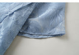 Luster 2-Piece Sky Blue Embroidered Cheongsam Set