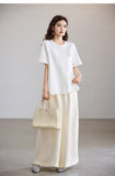 Crescendo Light Taro Purple Wide-Leg Casual Pants Cheongsam