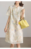 Penelope Pink Embroidered Cheongsam Dress