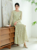 Yasira Willow Embroidered Long Cheongsam Dress