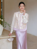 Boutique Brown Satin Embroidered Cheongsam Vest