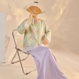 Longevity 2-Piece Jacquard Cheongsam Set