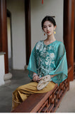 Marley Elegant Embroidery Qipao Cheongsam Two Piece