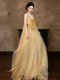 Rigel Gold Lace Cheongsam Dress