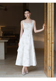 Aldebaran Soft Apricot Jacquard Cheongsam Dress