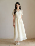 Splendor Mist Apricot Sequin Embroidered Cheongsam Dress