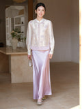 Boutique Brown Satin Embroidered Cheongsam Vest
