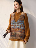 Sovereign 2-Piece Flower Coffee Cheongsam Top