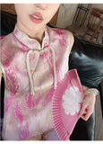 Cashmere 2-Piece Gold Jacquard Cheongsam Top
