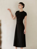 Lace Black Slim Fit Cheongsam Dress