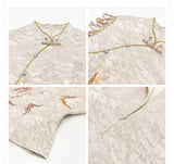 Yuan 2-Piece Embroidered Cheongsam Set