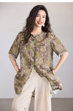 Sunrise Mustard Green Floral Cheongsam Top