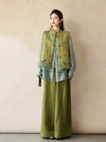Qing Light Green Jacquard Cheongsam Vest