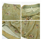 Fabiana 2-Piece Embroidered Jacquard Cheongsam Set