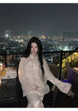 Acme Tailored Velvet Qipao Jacket Cheongsam Sequin Lace Two-Piece Set