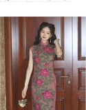 Wilhelma Spring Dawn Print Cotton Cheongsam