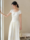 Sunset Cloud Butterfly Apricot Embroidered Cheongsam