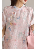 Penelope Pink Embroidered Cheongsam Dress