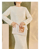 Sara 2-Piece Beaded Knitted Cheongsam Set