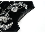 Ursula Black Sequin Embroidered Vest Cheongsam