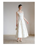 Aldebaran Soft Apricot Jacquard Cheongsam Dress