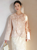 Mimosa Light Apricot Jacquard Cheongsam Top